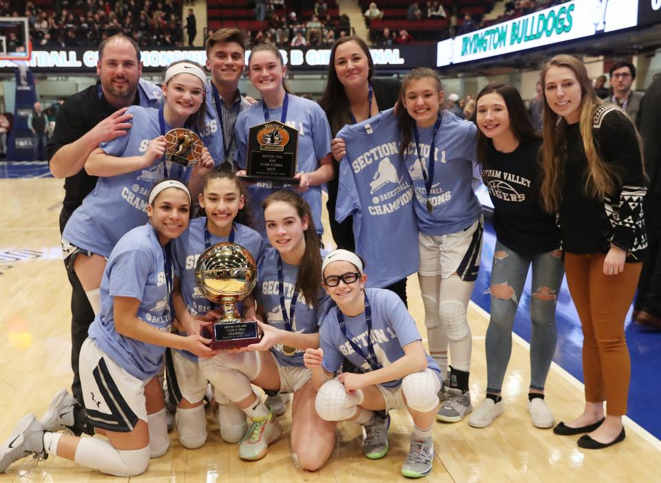 Putnam Valley defeated Irvington 52-49 in the girls Class  B final at the Westchester County Center in White Plains March 7, 2020. 