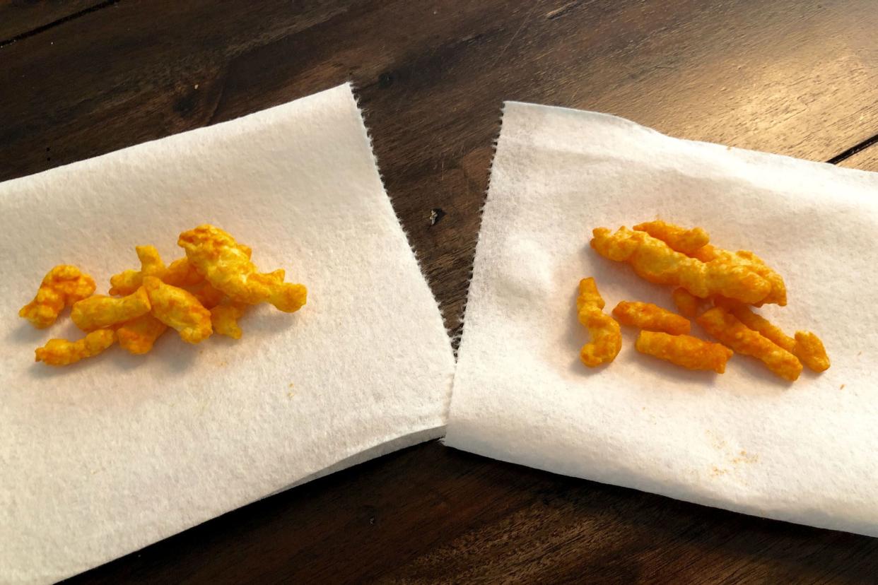 aldi cheese curls and cheetos samples