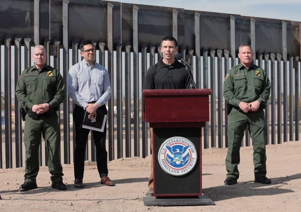 In El Paso, Texas, a migrant detention center has was constructed under the Paso Del Norte Bridge.