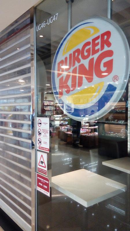 Burger King五間分店沒有營業勞工處接獲員工求助