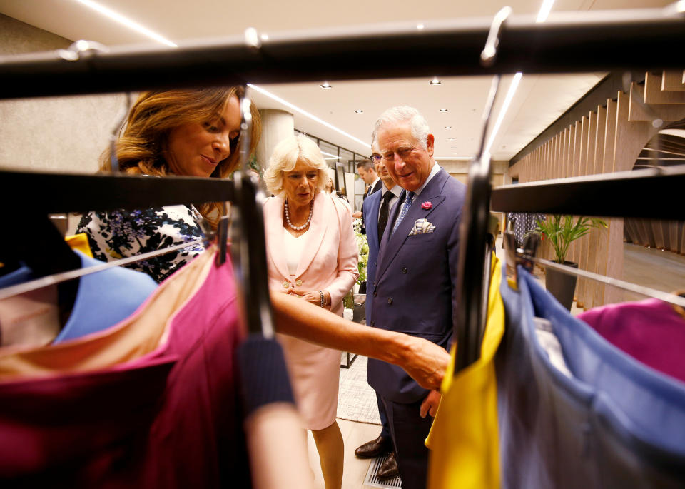 Britain's Prince Charles and Camilla Duchess of Cornwall, tour the new Tech Hub, with Alison Loehnis President of Net-a-Porter, at the Yoox Net-a-Porter Group offices in west LondonPrince Charles and Camilla Duchess of Cornwall tour the new Tech Hub, London, UK - 16 May 2018