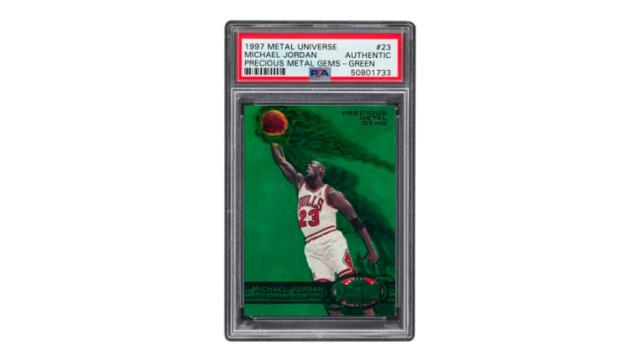 Rare Michael Jordan autographed game jersey patch trading card sells for  $840,000