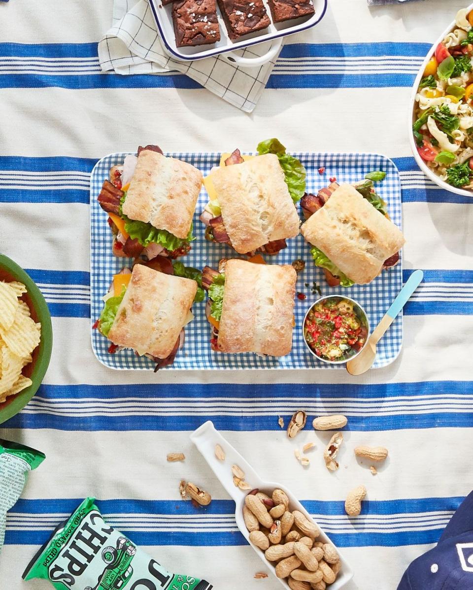 39) Pimiento Salad Club Sandwiches