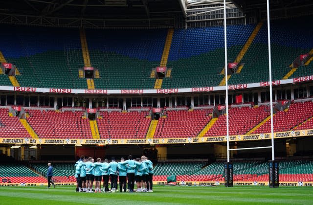 England in their final training session before they face Wales