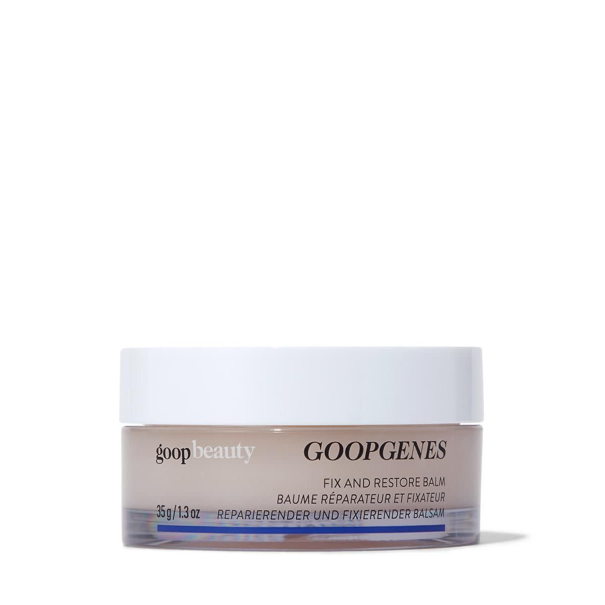 <p><a href="https://go.redirectingat.com?id=74968X1596630&url=https%3A%2F%2Fgoop.com%2Fgoop-beauty-goopgenes-fix-and-restore-balm%2F1-3-oz%2Fp%2F&sref=https%3A%2F%2F" rel="nofollow noopener" target="_blank" data-ylk="slk:Shop Now;elm:context_link;itc:0;sec:content-canvas" class="link rapid-noclick-resp">Shop Now</a></p><p>Fix and Restore Balm</p><p>goop.com</p><p>$93.75</p>