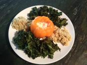 Samuel Wohabe, age 9 (New York, NY) – “Fish Fueled Pepper Rocket with Kale Chips and Quinoa”