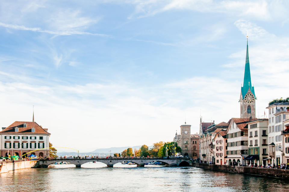 La ciudad de Zúrich es la más cara de Europa para los expatriados, pese a ser la que tiene los sueldos más altos del continente. Sube una posición con respecto al ranking del año anterior. (Foto: Getty Images).