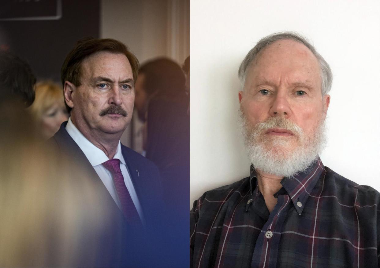 <span>Left: Michael J Lindell Right: Michael K Lindell</span><span>Composite: Al Drago/Bloomberg via Getty Images, Courtesy</span>