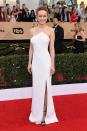 <p>Brie Larson, an outspoken advocate — especially on Instagram — could have possibly chosen a white dress for a political reason. (Photo: Getty Images) </p>