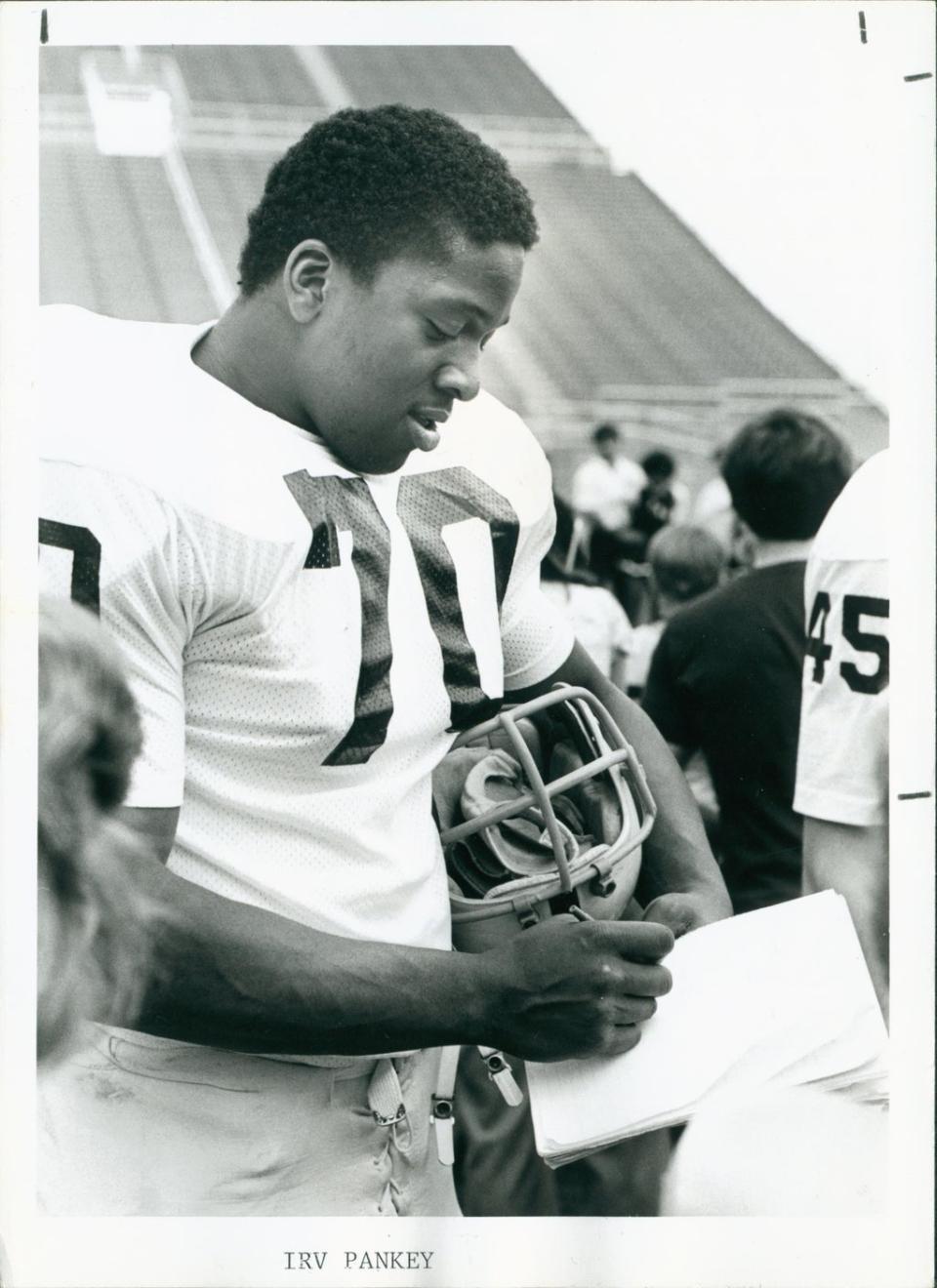 Mr Pankey, after Penn State, went on to play 12 seasons in the NFL (ESPN/Eberly Family Special Collections Library, Penn State University Libraries)