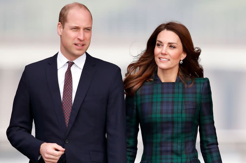 Prince William, Duke of Cambridge and Catherine, Duchess of Cambridge arrive to officially open V&A Dundee, Scotland's first design museum on January 29, 2019 in Dundee, Scotland.