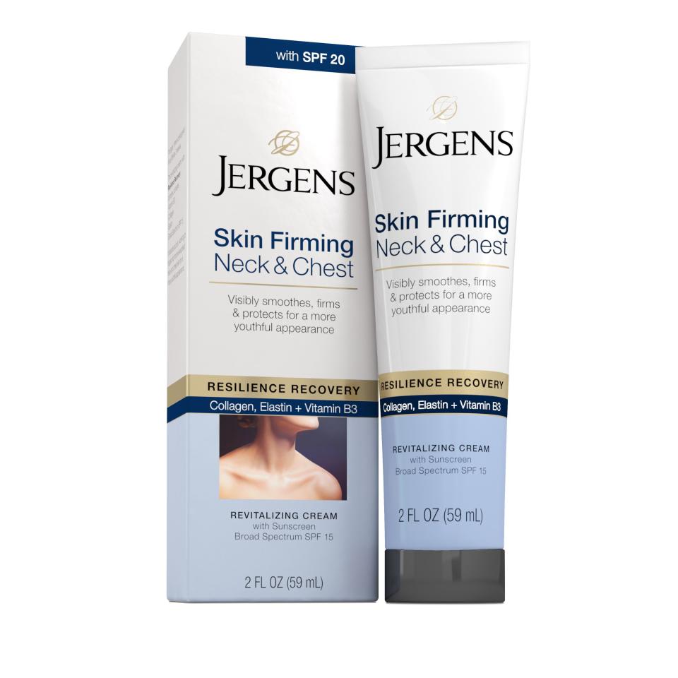 10) Jergens Skin Firming Neck & Chest Moisturizer SPF 15