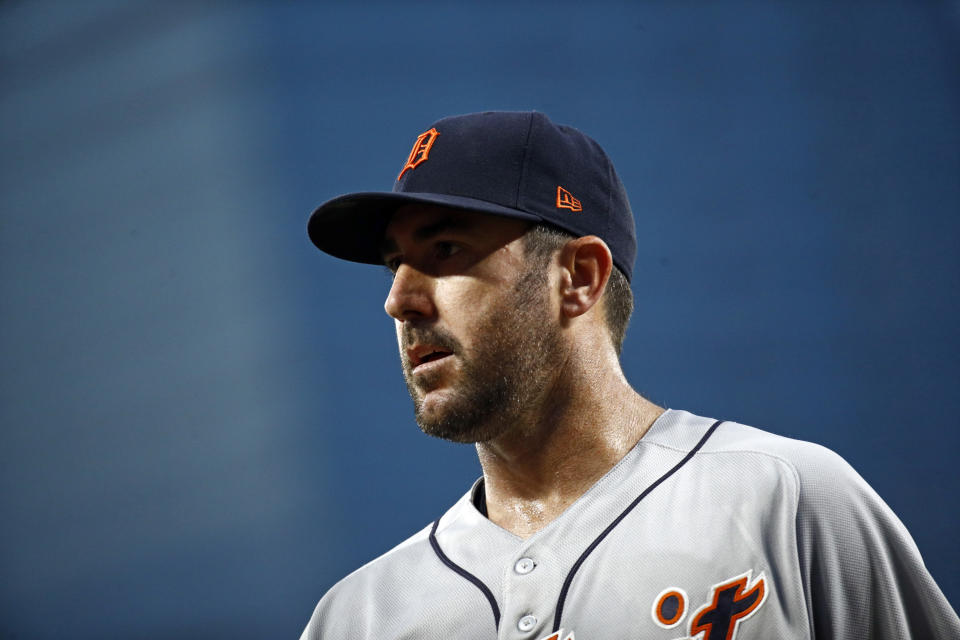 Should the Tigers agree now is the right time to deal him, Justin Verlander would be open-minded. (AP Photo/Patrick Semansky)