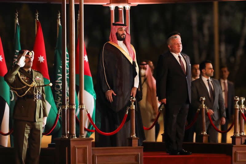 Saudi Crown Prince Mohammed bin Salman's official visit to Jordan