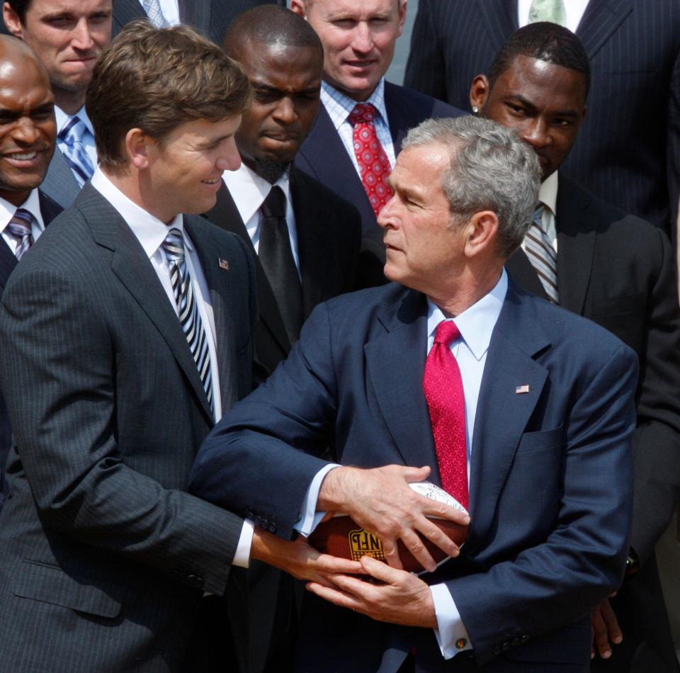 eli manning george w bush