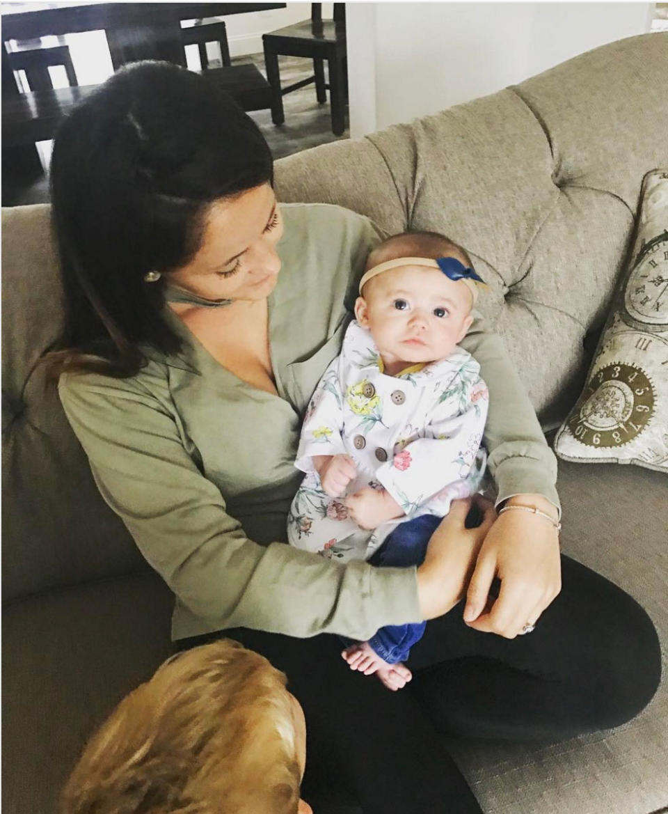 <p>Congratulations are in order for Jenelle Evans, the <em>Teen Mom 2</em> star <span>gave birth to her third child</span>! The MTV star and her beau David Eason have welcomed their first child together at 10:40am ET on Jan. 24, a precious baby girl named Ensley Jolie Eason, shared the new mommy on Instagram.</p>