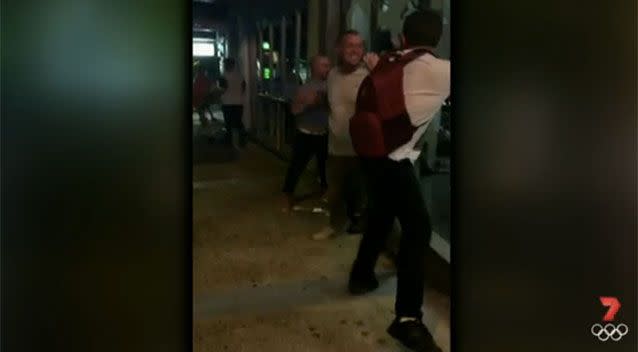 Footage of the street fight. Source: 7News