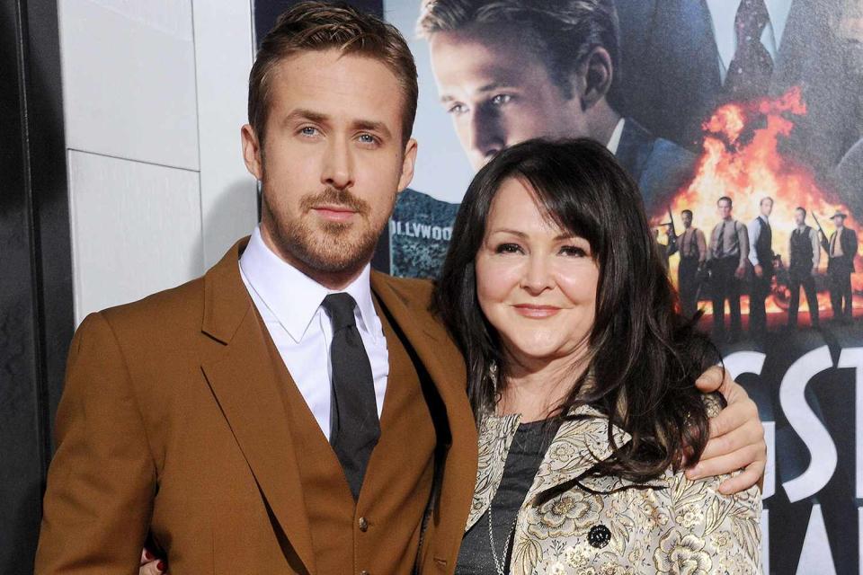 <p>Gregg DeGuire/WireImage</p> Ryan Gosling and his mom, Donna Gosling.