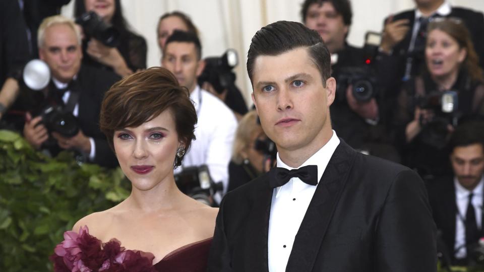 Scarlett Johansson und Colin Jost  bei der «Met Gala» 2018. Foto: Evan Agostini