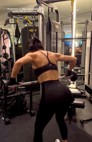 <p>Kim Kardashian/Instagram</p> Kim Kardashian's intense workout