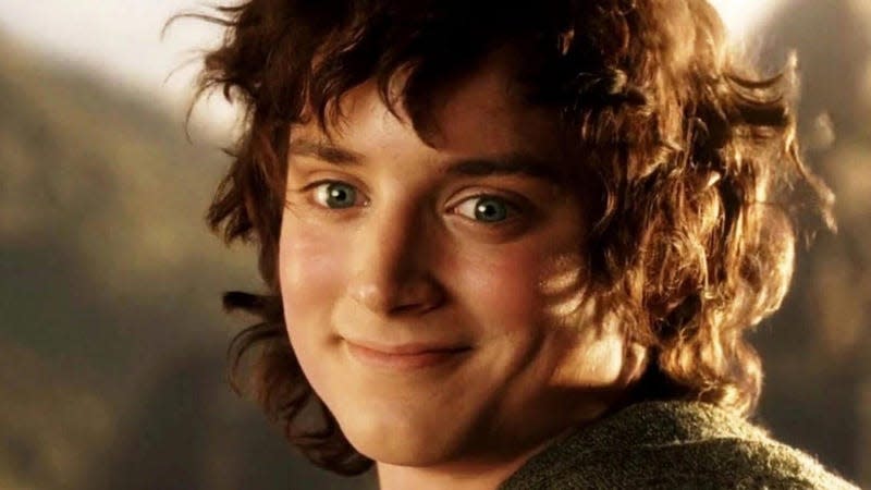 frodo smiling. 