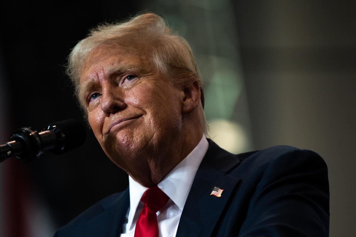 <span>Donald Trump campaigns in St Cloud, Minnesota, at the weekend.</span><span>Photograph: Stephen Maturen/Getty Images</span>