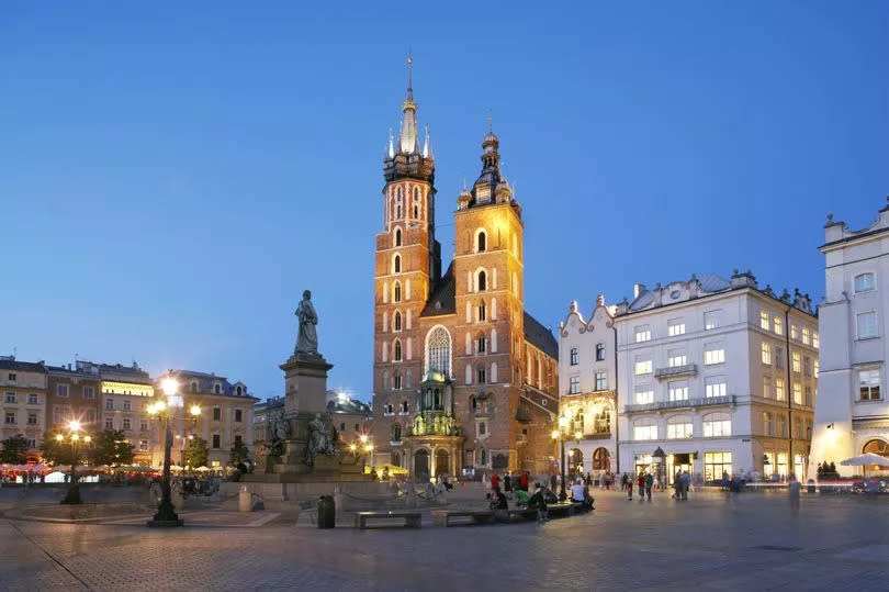 St Mary's Church on Main Market Square in Krakow