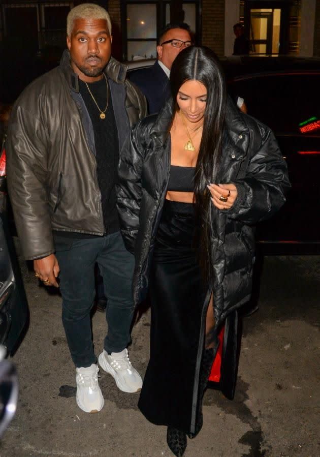 Things are looking up for Knaye West and Kim Kardashian after a tough year. Source: Getty