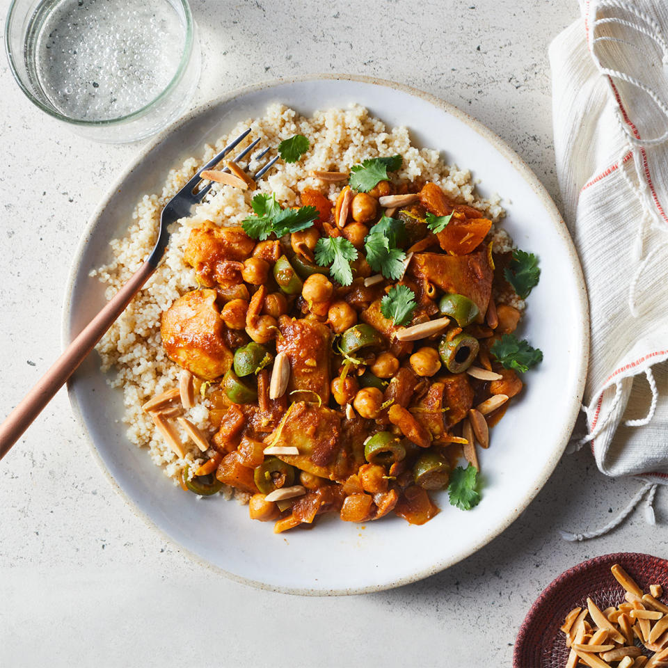 Moroccan Chicken Tagine with Apricots & Olives