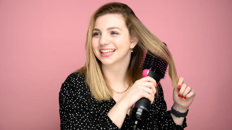 Get a sleek, voluminous blowout with the Revlon One-Step Hair Dryer and Volumizer.