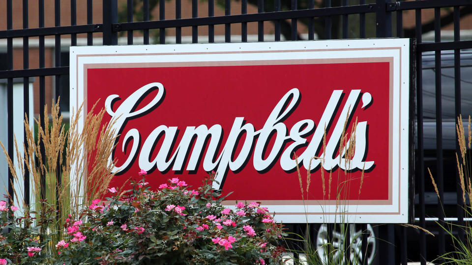 CAMDEN, NJ - JULY 17: A sign at the entrance to the Campbell Soup Company World Headquarters in Camden, New Jersey on July 17, 2017.