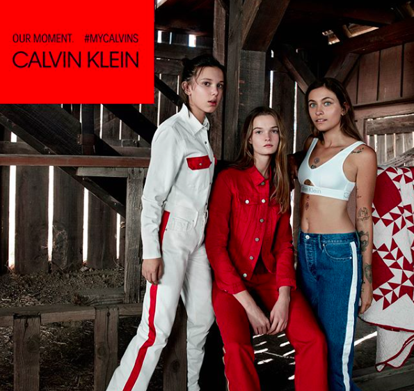 Millie Bobby Brown appears alongside Paris Jackson in a new Calvin Klein campaign [Photo: Instagram/milliebobbybrown]