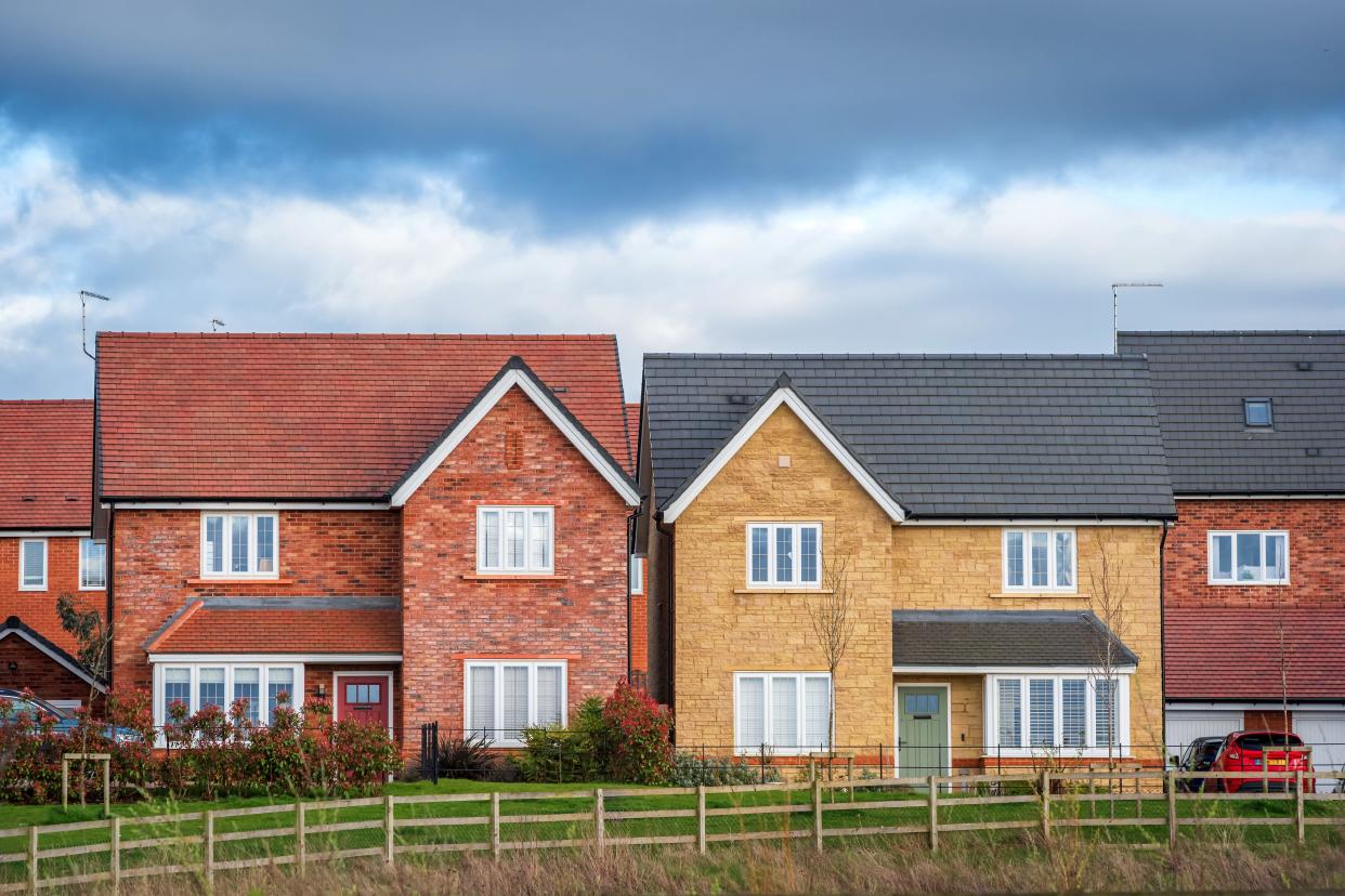 Day view of New Build Development Estate in UK