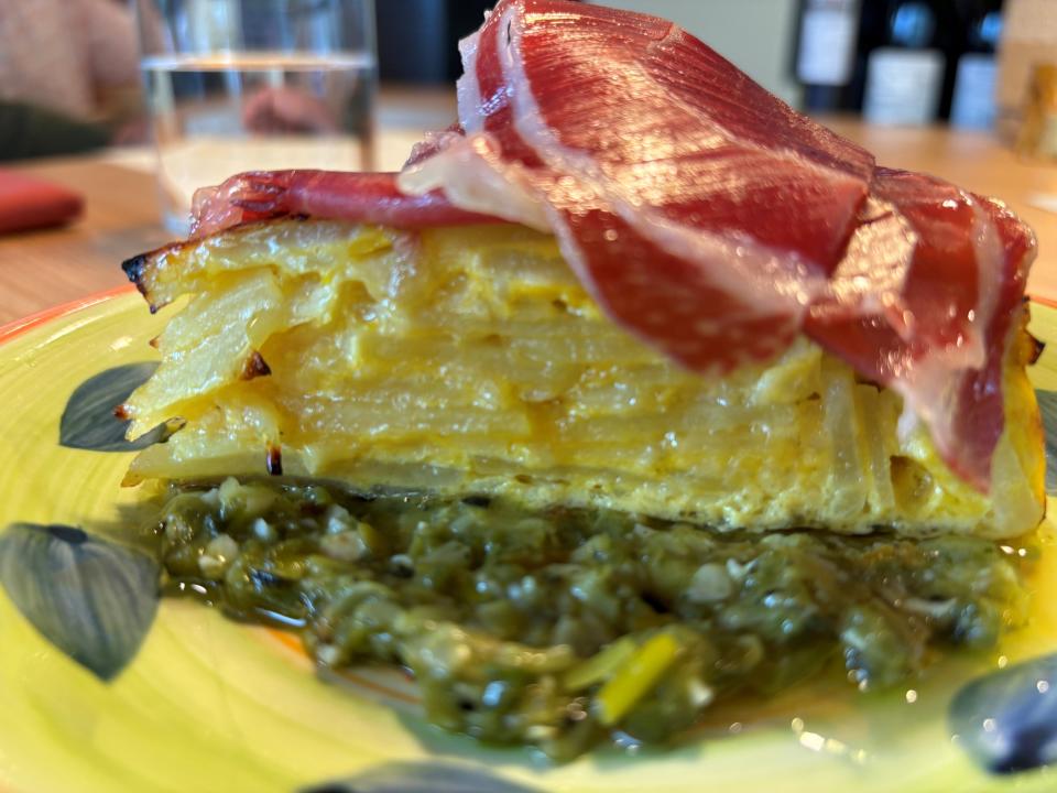 Spanish tortilla at Leña, a new eatery in Brush Park opening May 8.