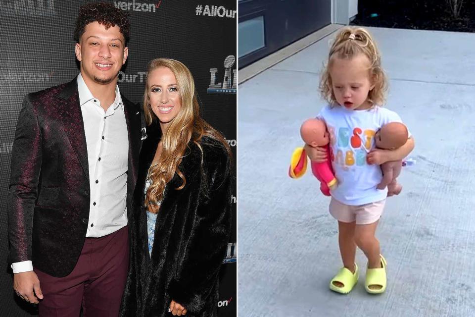 <p>Paras Griffin/Getty Images; Brittany Mahomes/instagram</p>