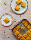 <p>Avec leurs fines couches croustillantes de pâte filo, ces baklawa aux pistaches ont tout bon. </p><p>Découvrir la recette <a href="https://www.gourmandiseries.fr/baklava-baklawa-pistache/" rel="nofollow noopener" target="_blank" data-ylk="slk:ici;elm:context_link;itc:0;sec:content-canvas" class="link ">ici</a></p><br>