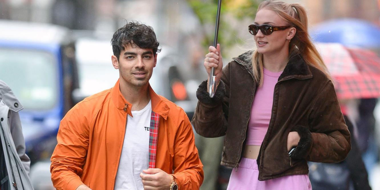 Sophie Turner and Joe Jonas Match in Tan and Black Outfits in NYC