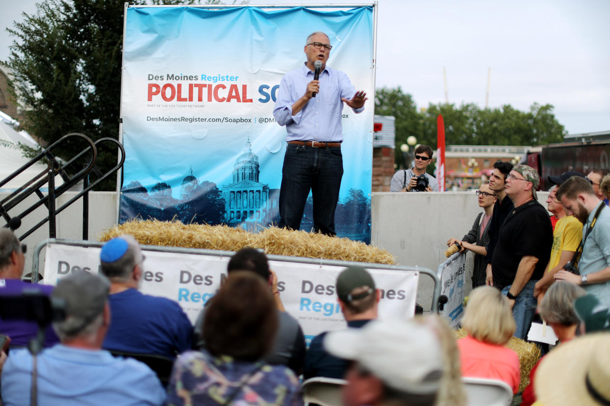 Democratic presidential candidate and Washington Gov. Jay Inslee