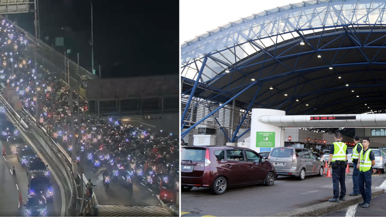 30 more automated lanes for motorcyclists at Tuas Checkpoint on weekday mornings (Photos: screen grab from ICA/Yahoo Southeast Asia)