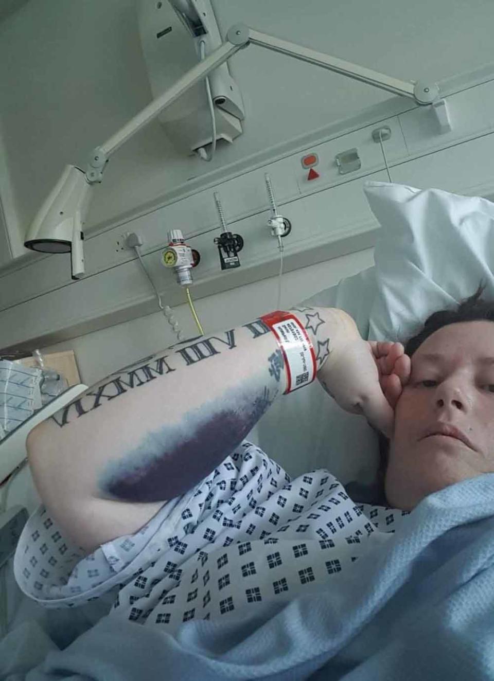 Sarah in hospital (PA Real Life)