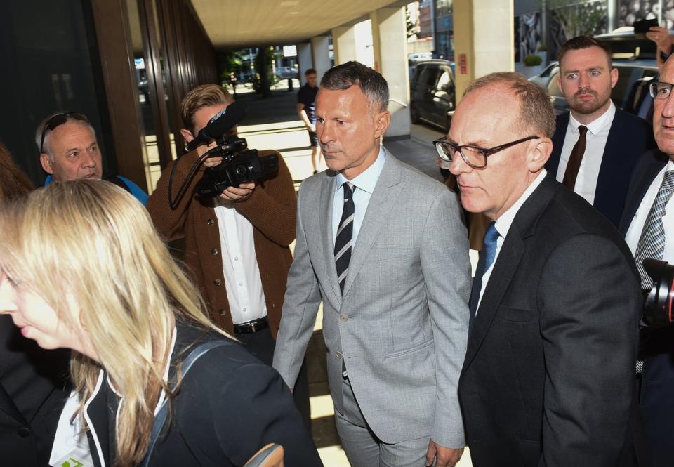 Ryan Giggs arriving at Manchester Crown Court (Peter Powell/PA) (PA Wire)