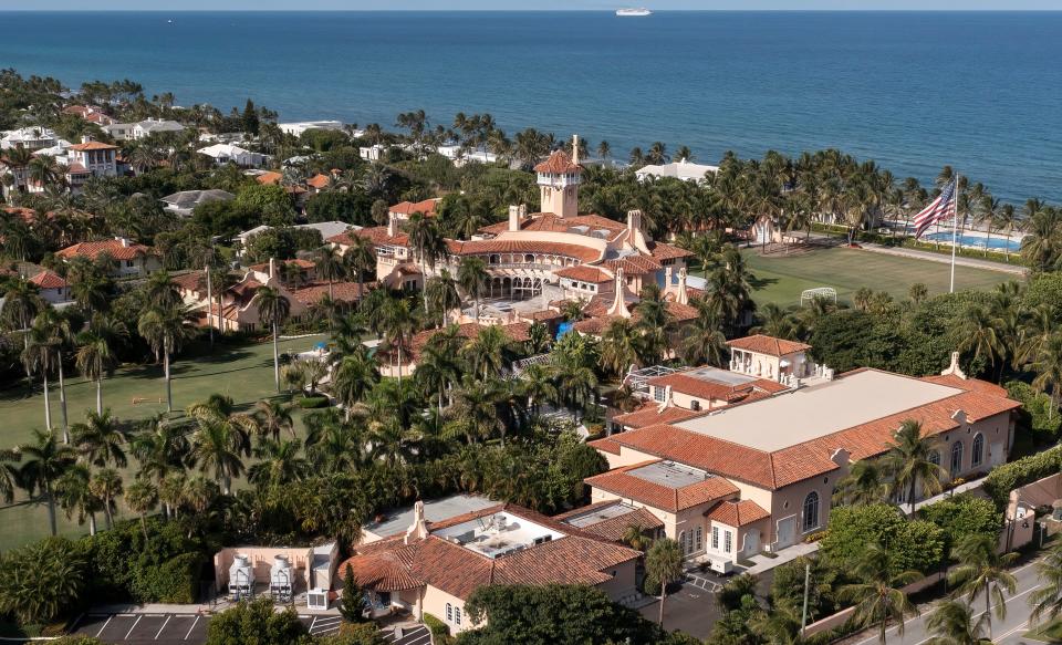 Donald Trump's Mar-a-Lago estate in Palm Beach, Florida on August 15, 2022.