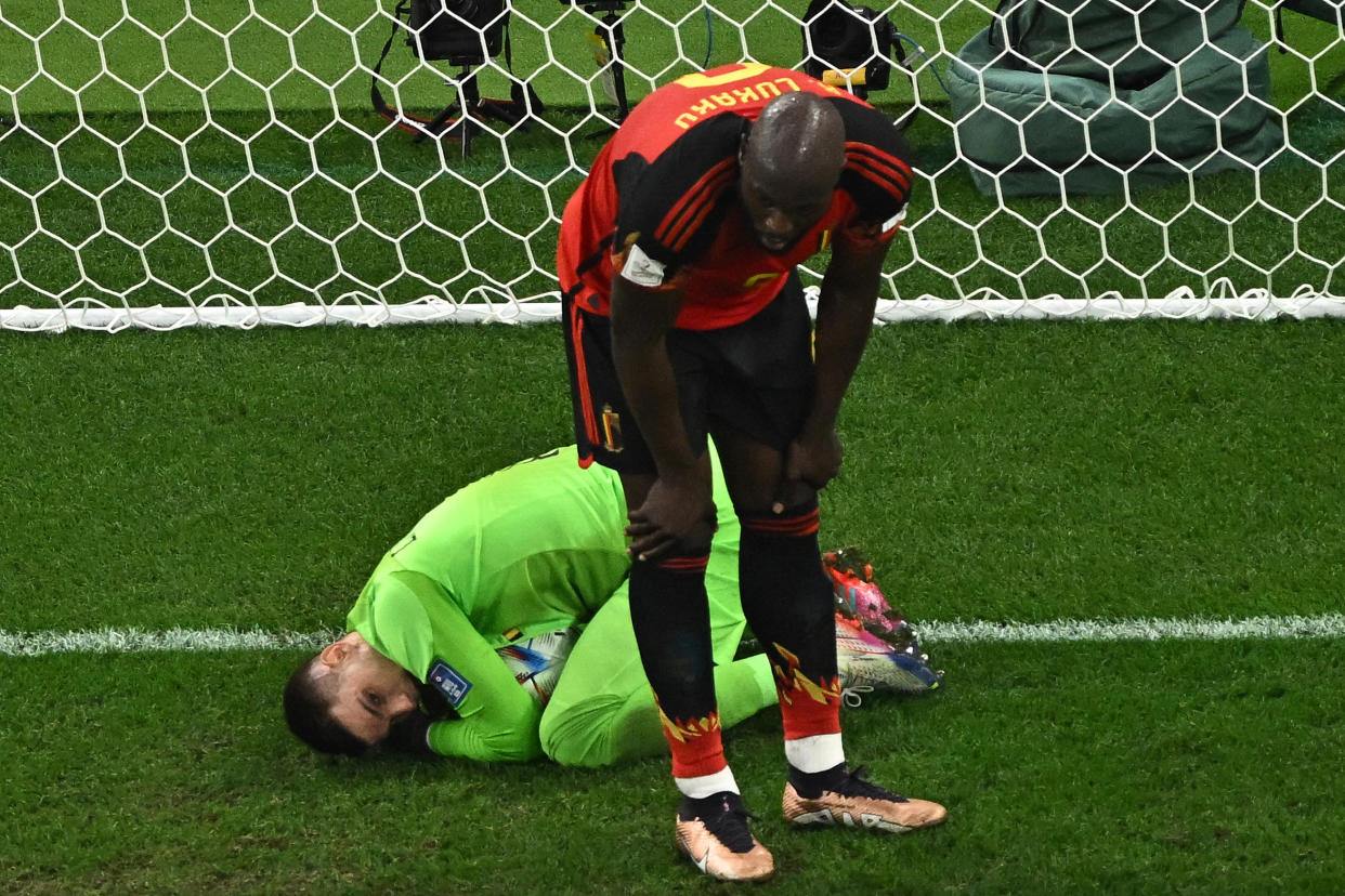 Romelu Lukaku falló en tres ocasiones oportunidades que parecían de gol frente a Coracia en Qatar 2022 (Foto: MANAN VATSYAYANA/AFP via Getty Images)