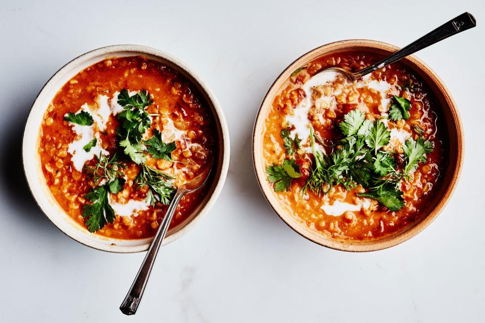 Curried Lentil, Tomato, and Coconut Soup