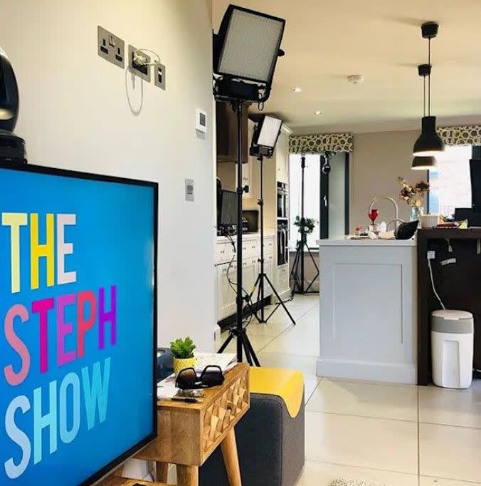 steph mcgovern kitchen view leading into living room