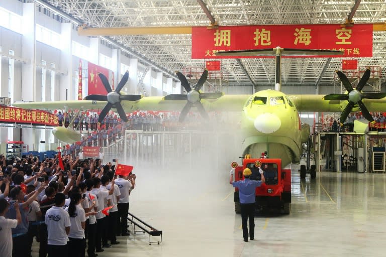 The Chinese-built AG600 seaplane has a maximum range of 4,500 km and is intended for fighting forest fires and performing marine rescues