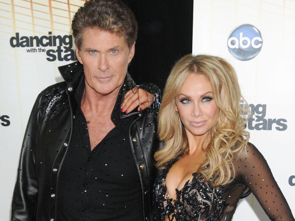 David Hasselhoff and Kym Johnson at the season 11 premiere of "Dancing With the Stars" in 2010.