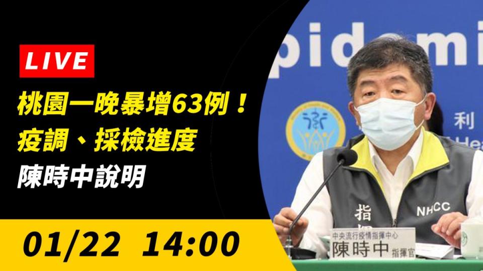 ▲桃園一晚暴增63例！指揮官陳時中說明疫調和最新採檢進度。（圖／NOWnews）