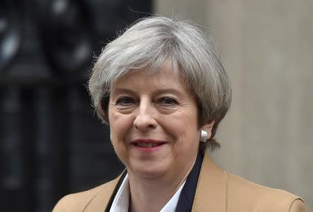 Britain's Prime Minister Theresa May leaves 10 Downing Street in London, March 29, 2017. REUTERS/Hannah Mckay