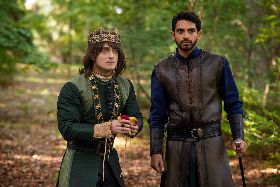 Daniel Radcliffe and Karan Soni in "Miracle Workers: Dark Ages."